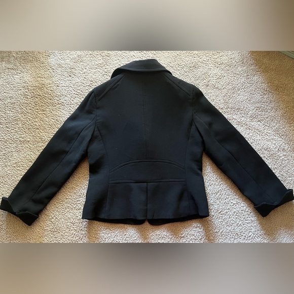Talbots Luxe Wool Black Sz 10 Peacoat Jacket Blazer - Picture 4 of 13